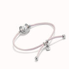 Pulsera de hilo lila con perla shell fornitura ba&ntilde;ada en plata de ley